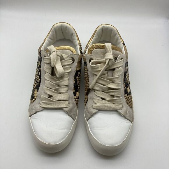 Zadig & Voltaire Python Print 100% Leather Women’s Sneakers Size 39/8,5 Italy - Picture 3 of 11